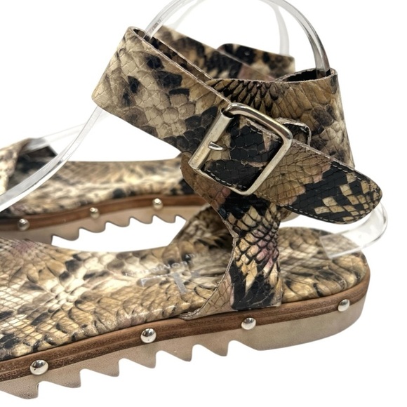 AGL Attilio Giusti Leombrum Leather Python Snake Print Sandal Women EU 40 US 9.5 - Picture 7 of 15
